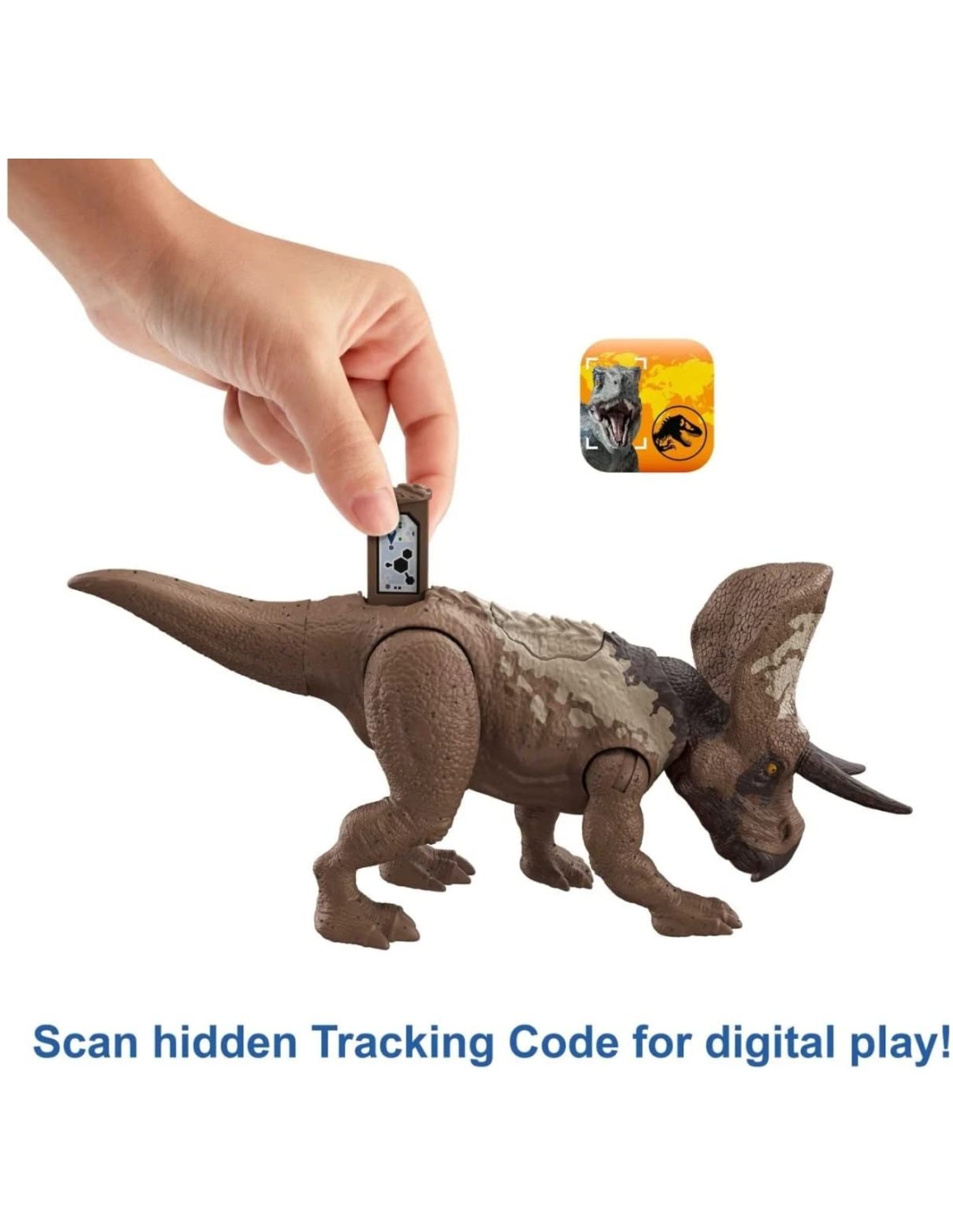 gioco dinosauro jurassic world dino trackers Triceratops giocattolo per  bambini